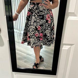 Ny&Co Eva Mendes Collection Knee Length Skirt w/belt Sz 10